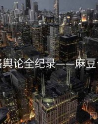 独家网络舆论全纪录——麻豆公众心理