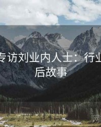 秀人网专访刘业内人士：行业趋势幕后故事