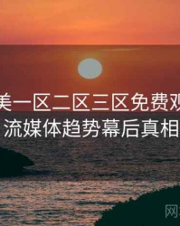 精品欧美一区二区三区免费观看热辣流媒体趋势幕后真相